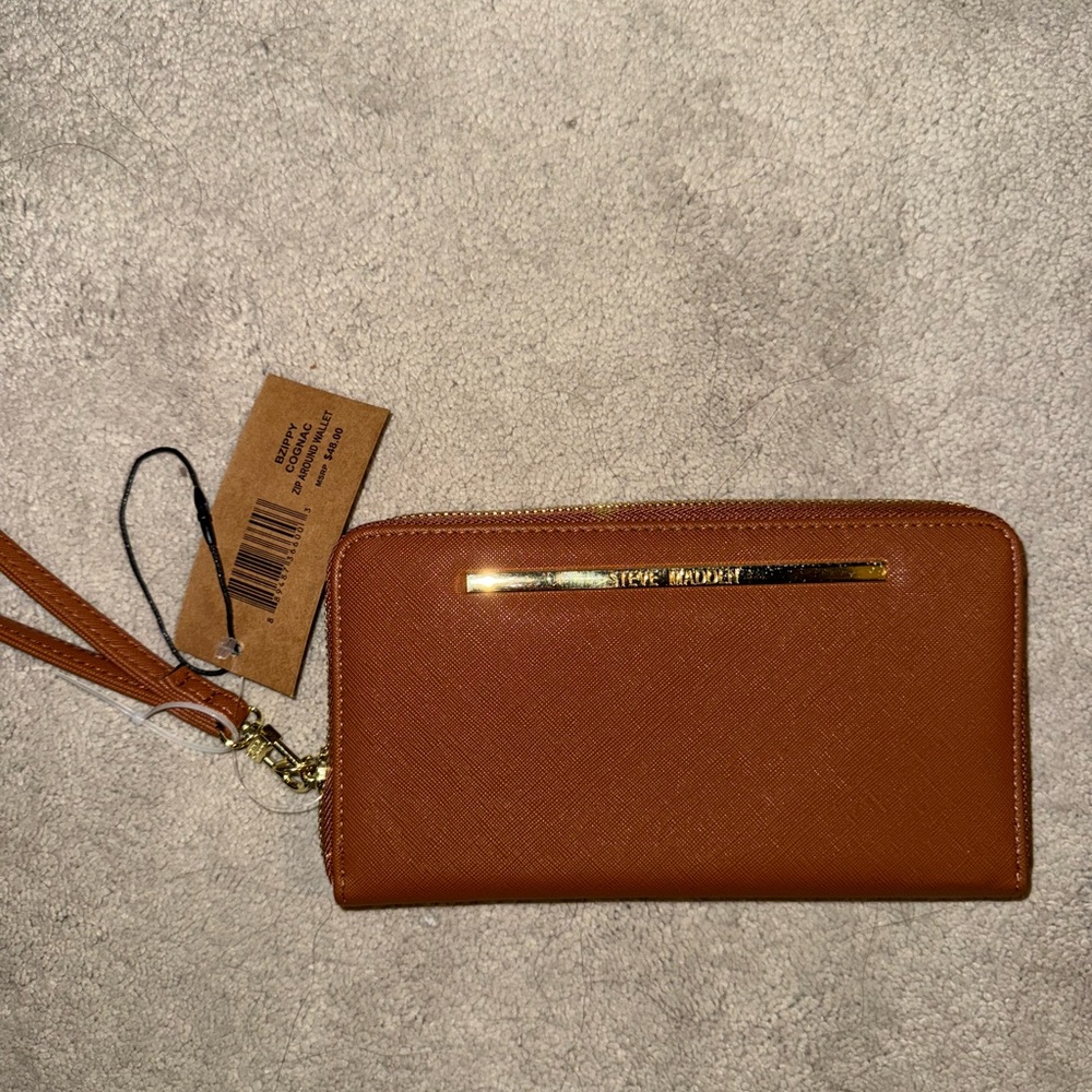Steve Madden Brown Wristlet Wallet